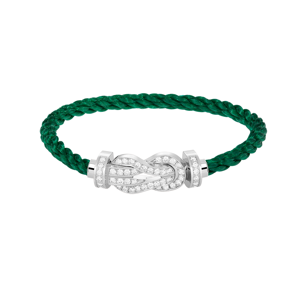 Lume Jewelry「CHANCE LARGE 8 フィギュアバックル フルダイヤモンドブレスレット シルバー」