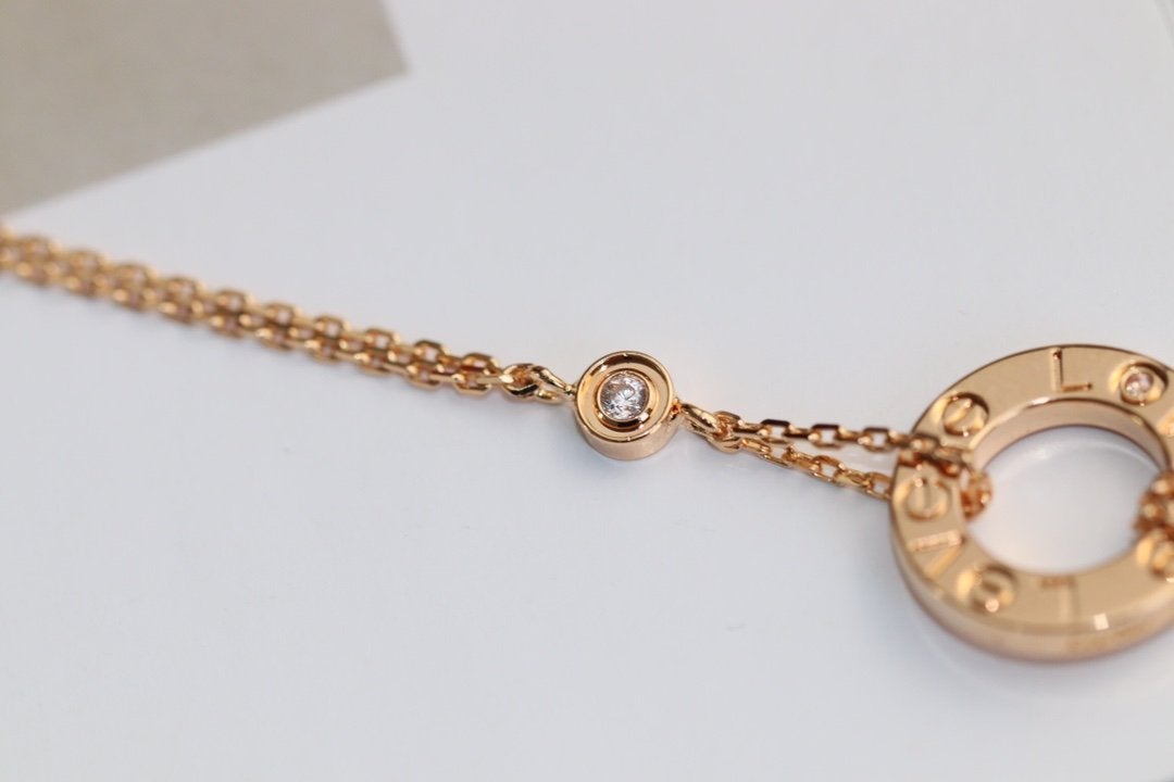 Lume Jewelry「LOVE NECKLACE ADJUSTABLE ROSE GOLD 2 DIAMOND」