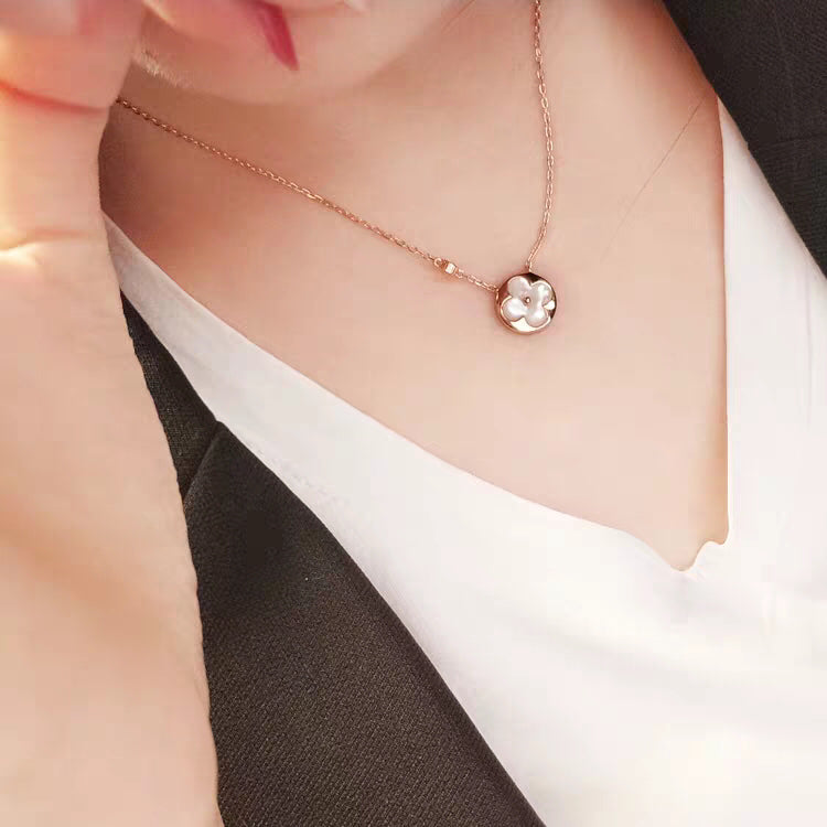 Lume Jewelry サン MOP ゴールド 1 ダイヤモンド ネックレス