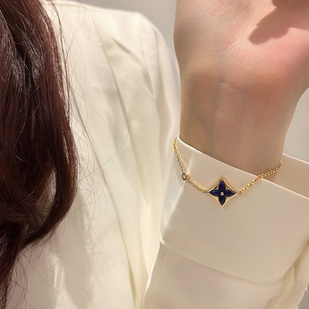 「ルメジュエリー」カラースターピンクゴールドダイヤモンドブレスレット