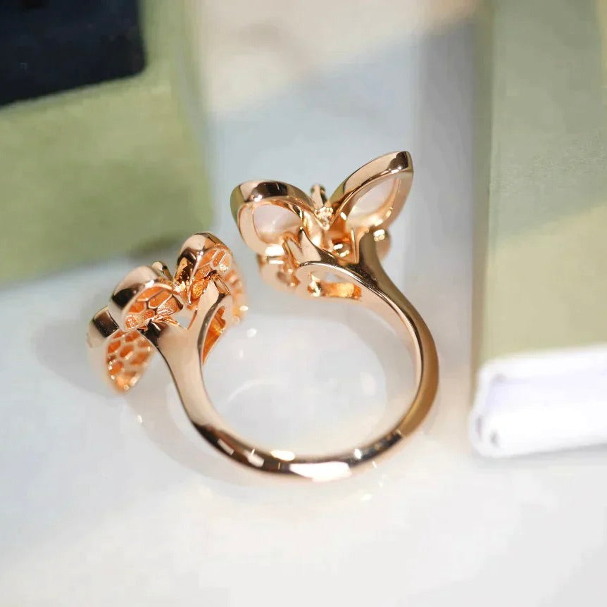 Lume Jewelry TWIN BUTTERFLY ダイヤモンド MOP リング
