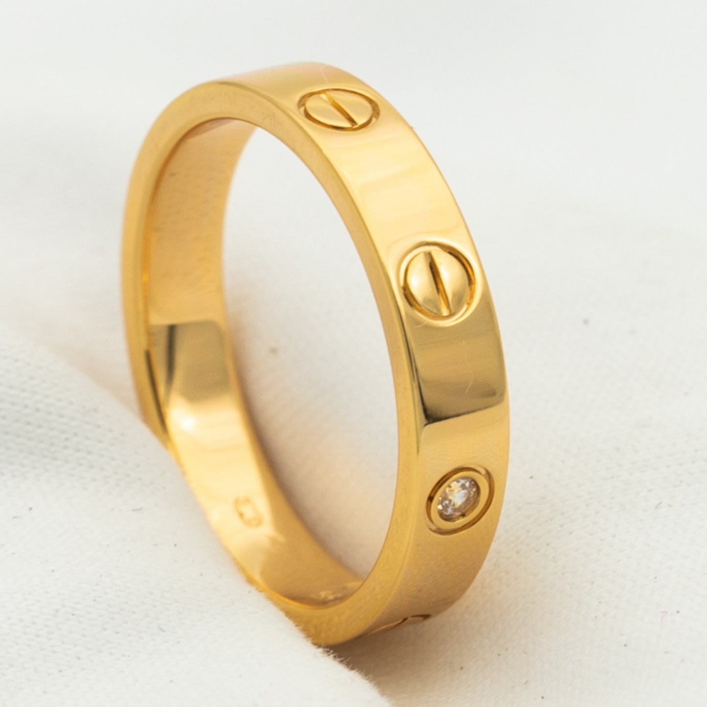 Lume Jewelry LOVE RING 4mm 1ダイヤモンド ピンクゴールド