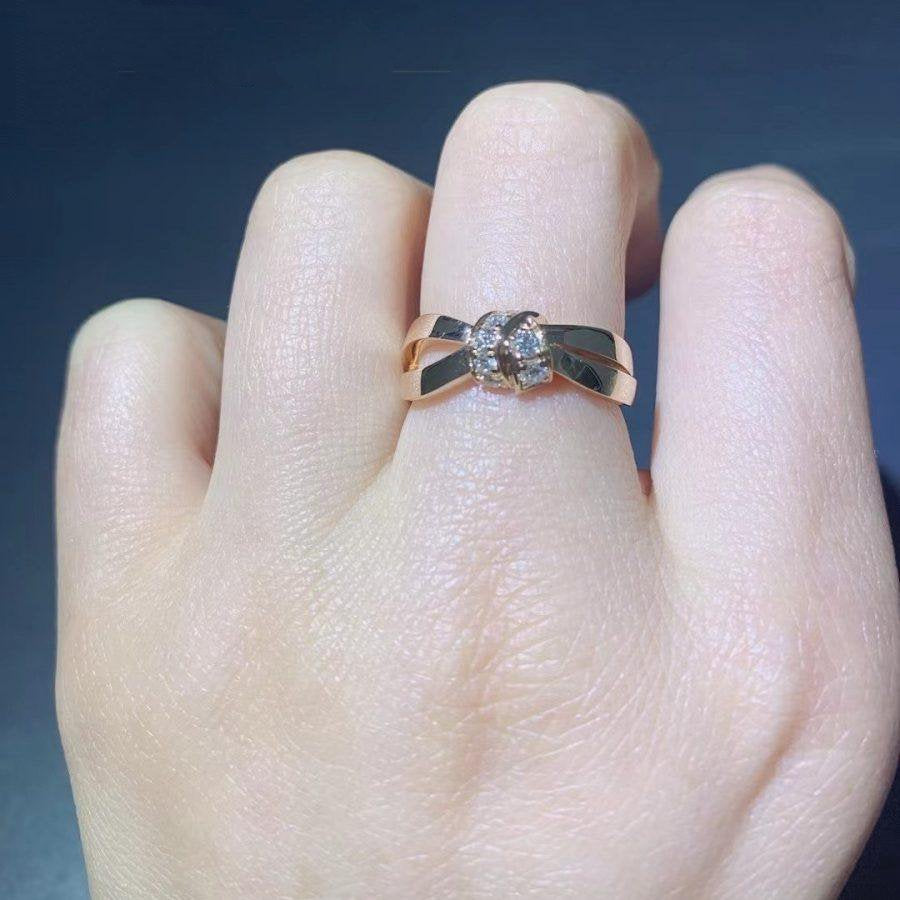 LUME JEWELRY LIENS RING PINK GOLD DIAMOND