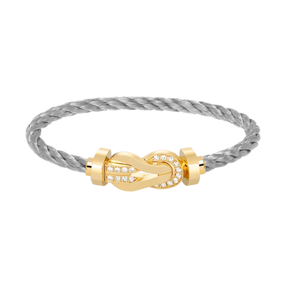 Lume Jewelry「チャンス ラージ8フィギュア バックル ハーフダイヤモンド ブレスレット ゴールド」