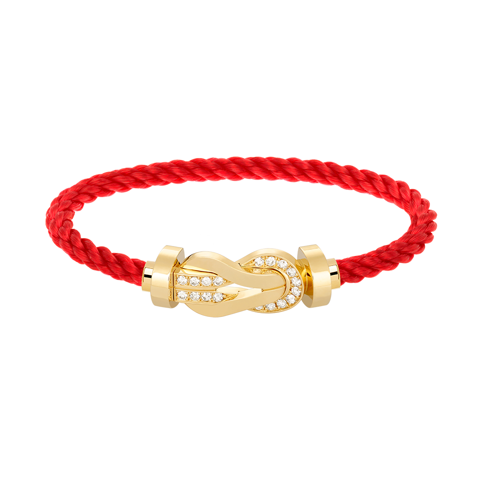 Lume Jewelry「チャンス ラージ8フィギュア バックル ハーフダイヤモンド ブレスレット ゴールド」