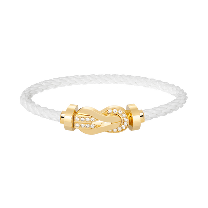 Lume Jewelry「チャンス ラージ8フィギュア バックル ハーフダイヤモンド ブレスレット ゴールド」