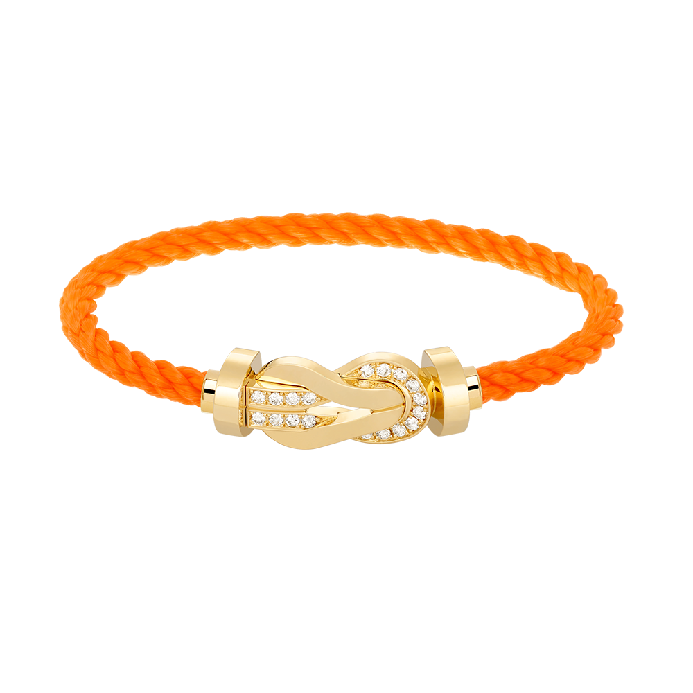 Lume Jewelry「チャンス ラージ8フィギュア バックル ハーフダイヤモンド ブレスレット ゴールド」