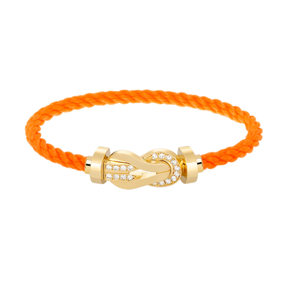 Lume Jewelry「チャンス ラージ8フィギュア バックル ハーフダイヤモンド ブレスレット ゴールド」