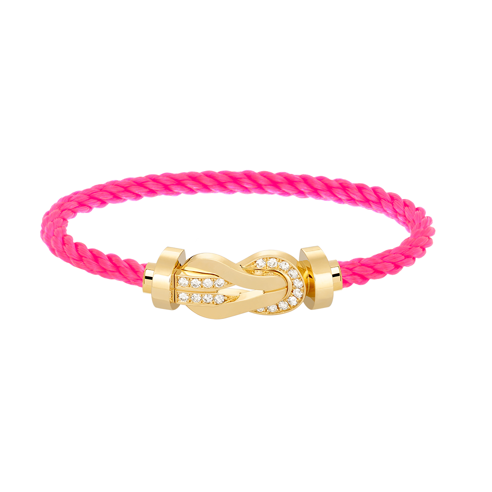 Lume Jewelry「チャンス ラージ8フィギュア バックル ハーフダイヤモンド ブレスレット ゴールド」