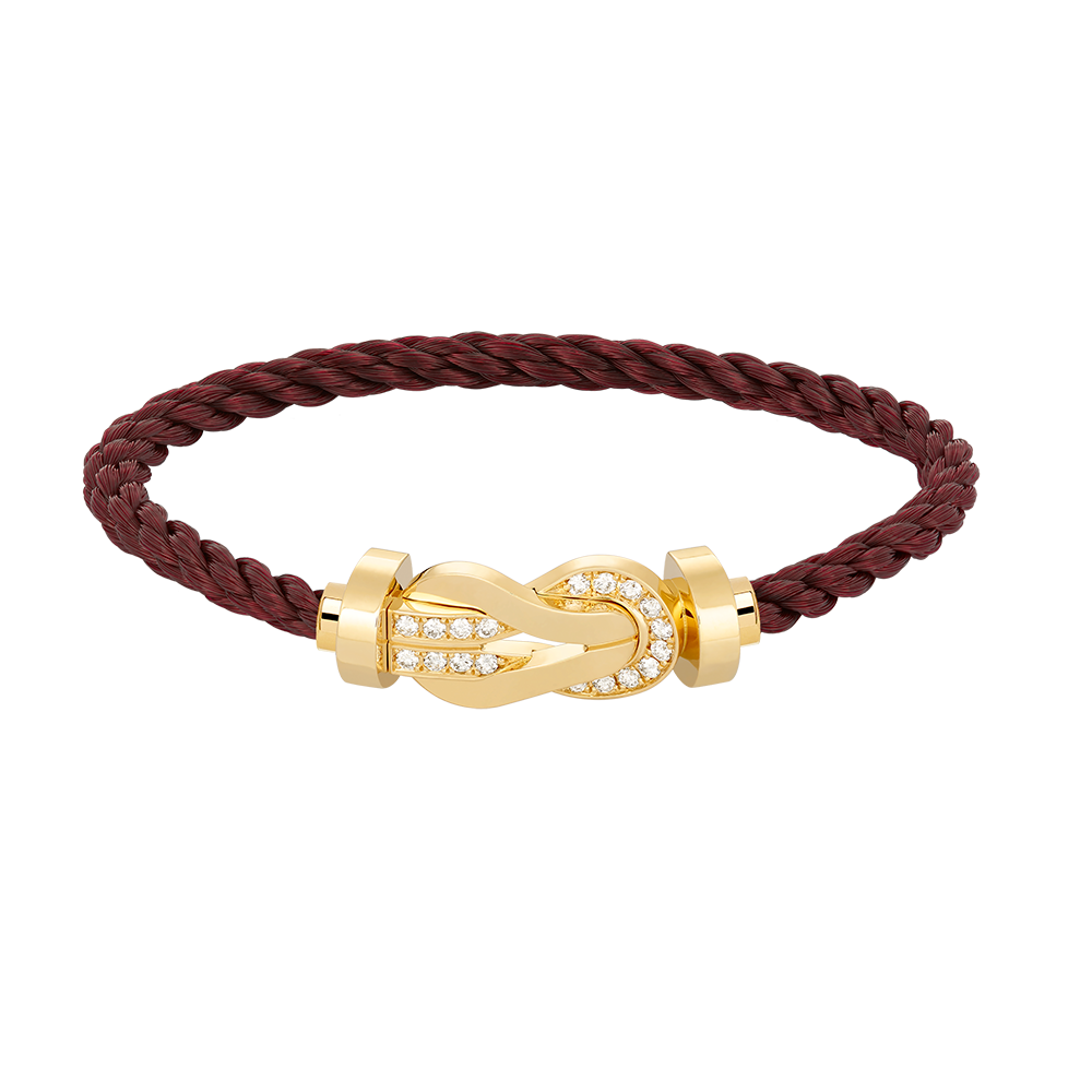 Lume Jewelry「チャンス ラージ8フィギュア バックル ハーフダイヤモンド ブレスレット ゴールド」