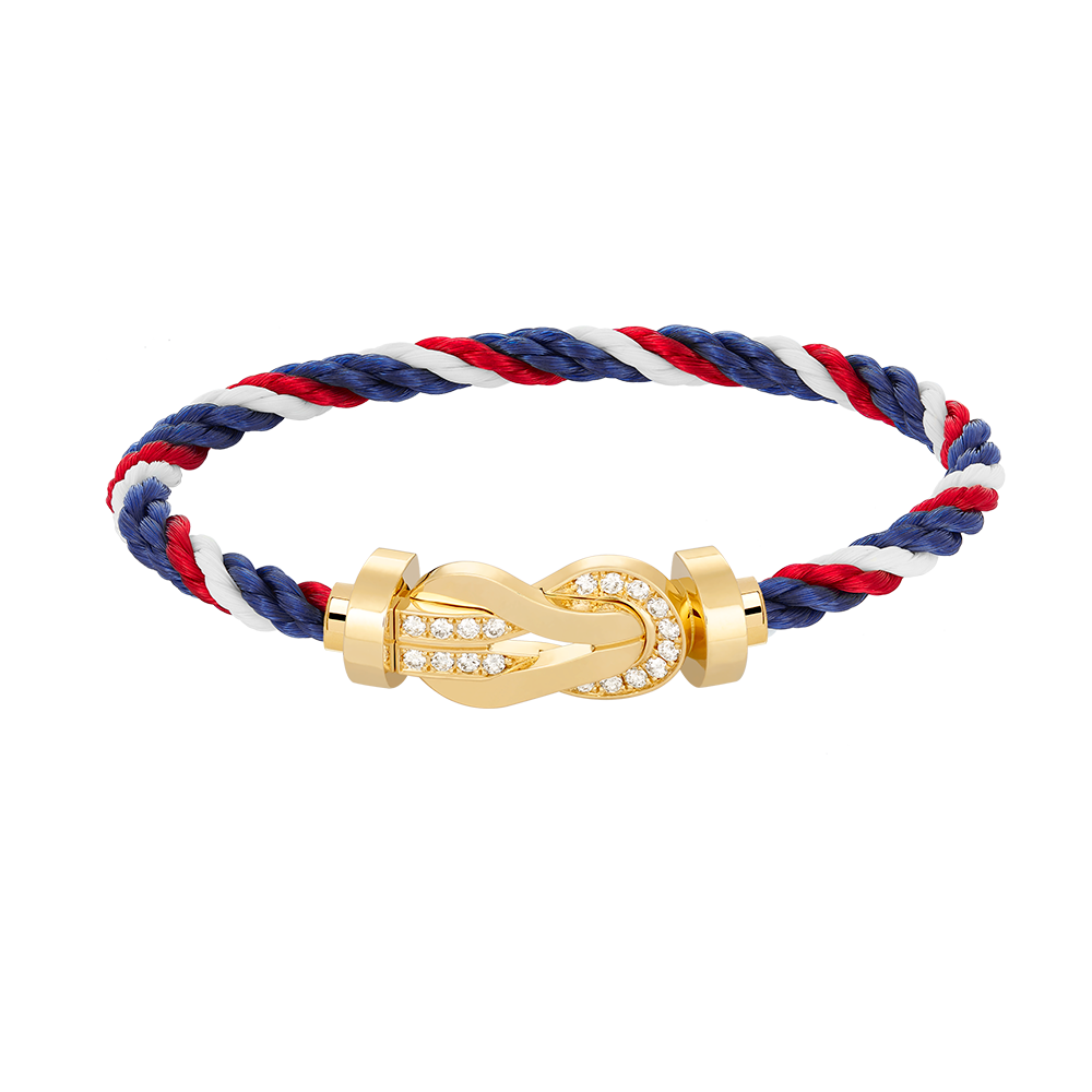 Lume Jewelry「チャンス ラージ8フィギュア バックル ハーフダイヤモンド ブレスレット ゴールド」