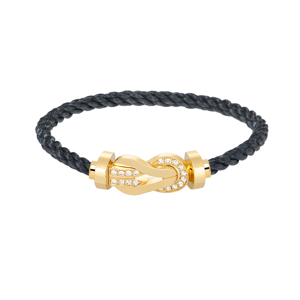 Lume Jewelry「チャンス ラージ8フィギュア バックル ハーフダイヤモンド ブレスレット ゴールド」