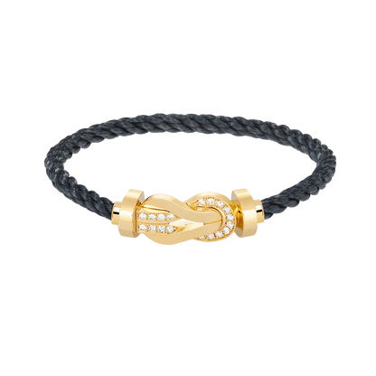 Lume Jewelry「チャンス ラージ8フィギュア バックル ハーフダイヤモンド ブレスレット ゴールド」