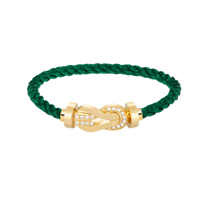 Lume Jewelry「チャンス ラージ8フィギュア バックル ハーフダイヤモンド ブレスレット ゴールド」