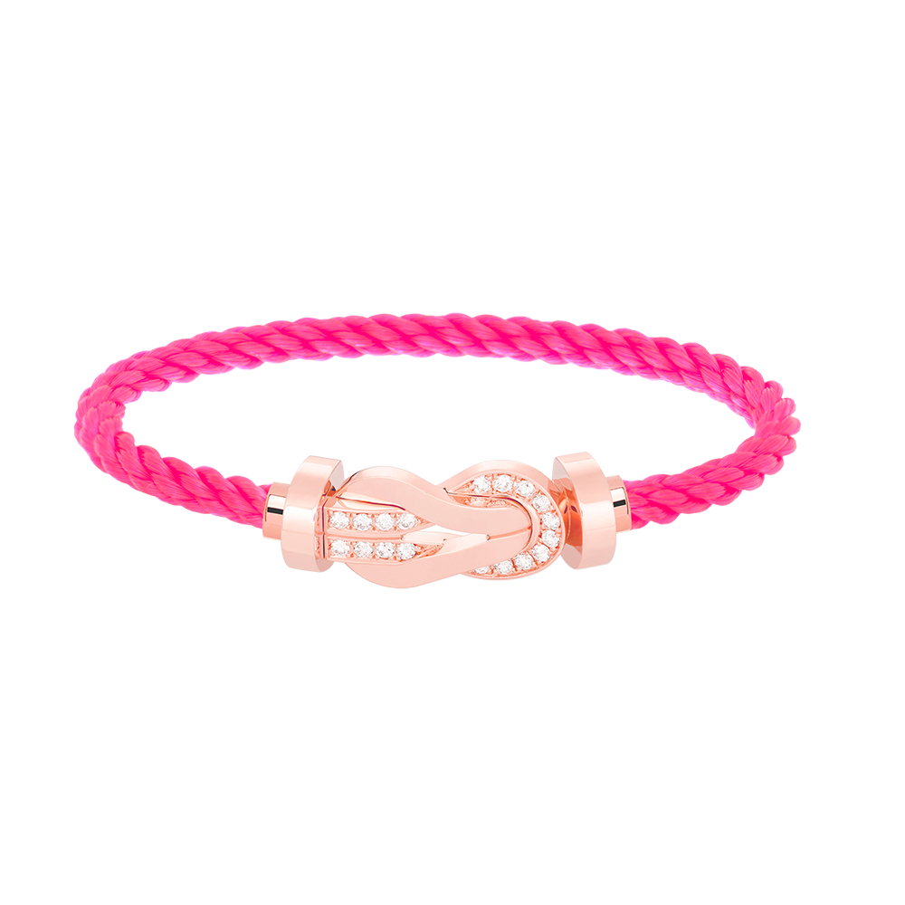 Lume Jewelry「チャンス ラージ 8 フィギュア バックル ハーフダイヤモンド ブレスレット ローズゴールド」