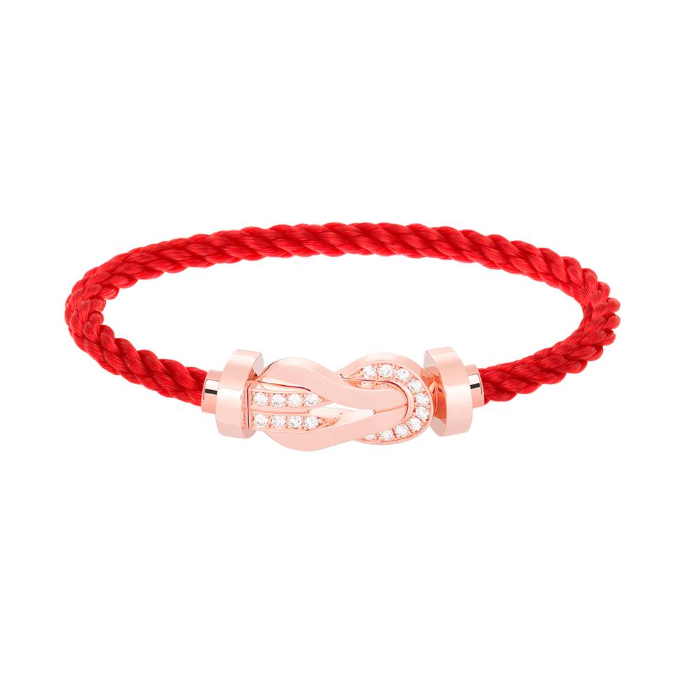 Lume Jewelry「チャンス ラージ 8 フィギュア バックル ハーフダイヤモンド ブレスレット ローズゴールド」