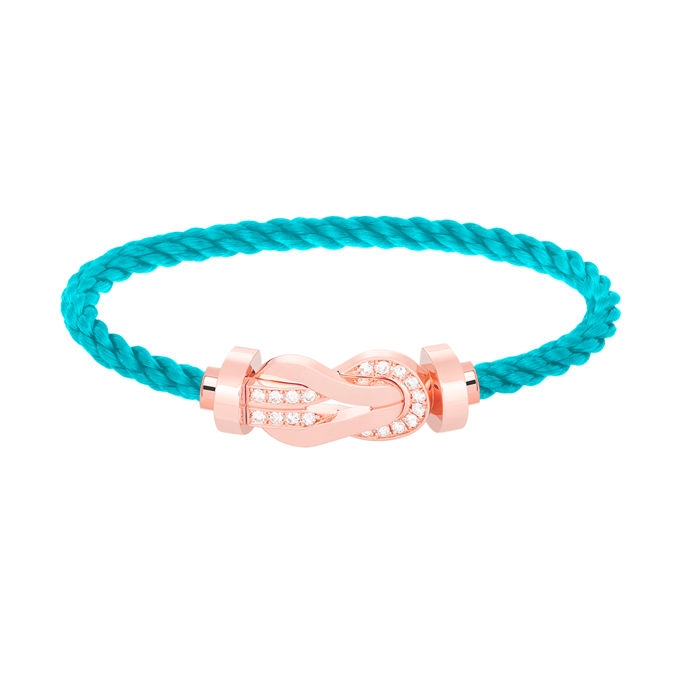 Lume Jewelry「チャンス ラージ 8 フィギュア バックル ハーフダイヤモンド ブレスレット ローズゴールド」