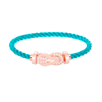 Lume Jewelry「チャンス ラージ 8 フィギュア バックル ハーフダイヤモンド ブレスレット ローズゴールド」