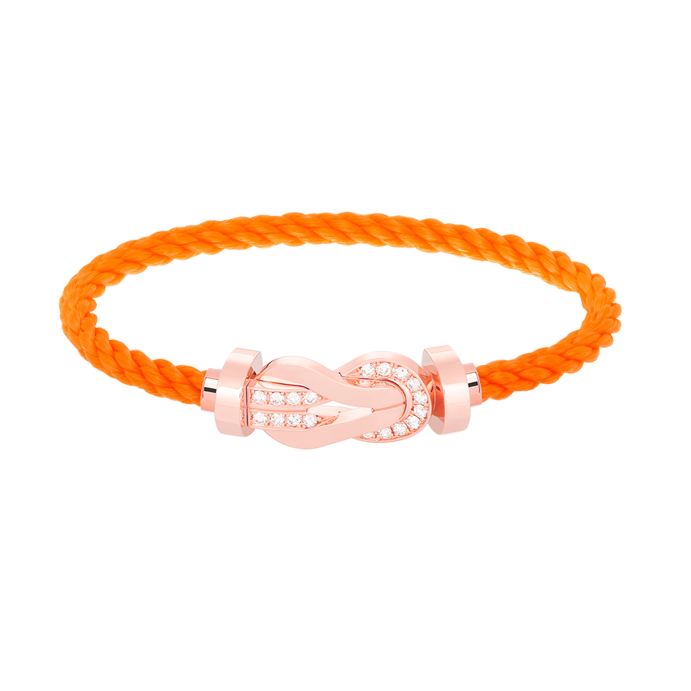 Lume Jewelry「チャンス ラージ 8 フィギュア バックル ハーフダイヤモンド ブレスレット ローズゴールド」