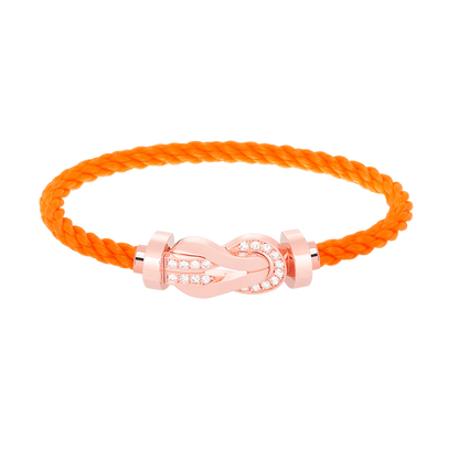 Lume Jewelry「チャンス ラージ 8 フィギュア バックル ハーフダイヤモンド ブレスレット ローズゴールド」