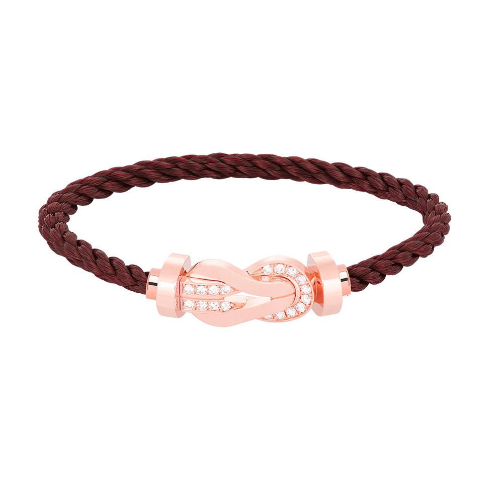 Lume Jewelry「チャンス ラージ 8 フィギュア バックル ハーフダイヤモンド ブレスレット ローズゴールド」