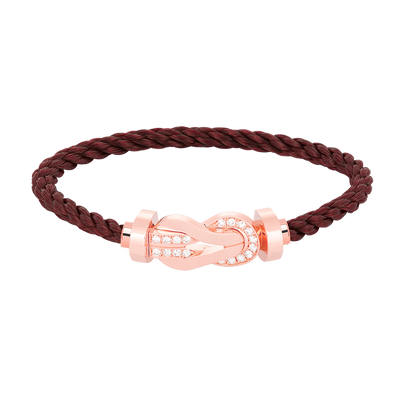 Lume Jewelry「チャンス ラージ 8 フィギュア バックル ハーフダイヤモンド ブレスレット ローズゴールド」