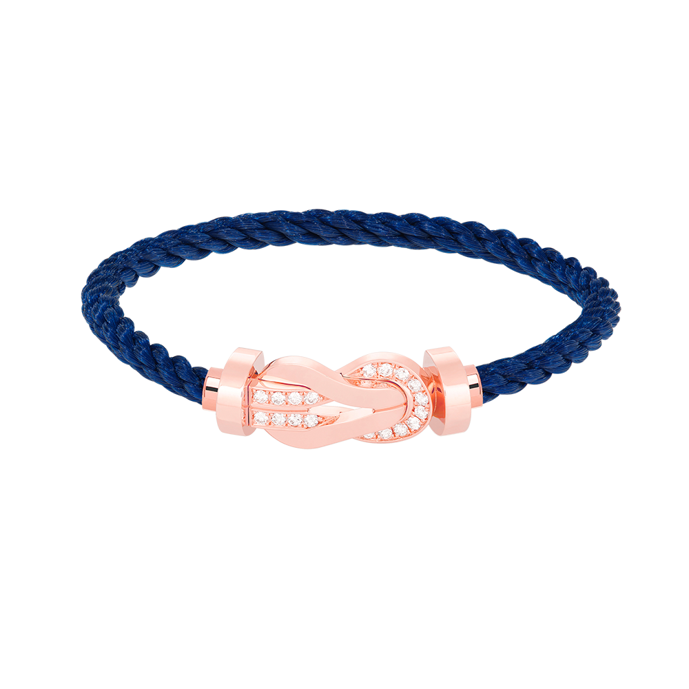 Lume Jewelry「チャンス ラージ 8 フィギュア バックル ハーフダイヤモンド ブレスレット ローズゴールド」