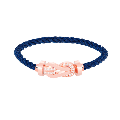 Lume Jewelry「チャンス ラージ 8 フィギュア バックル ハーフダイヤモンド ブレスレット ローズゴールド」