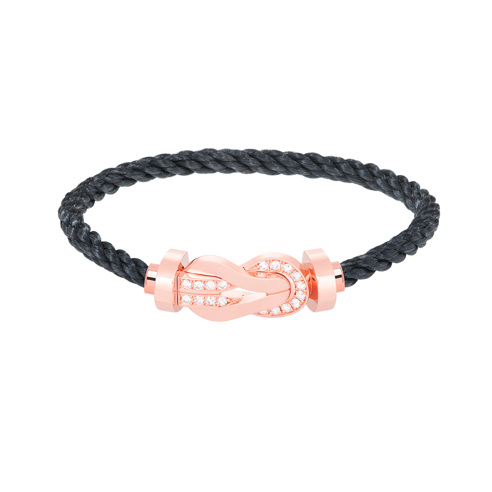 Lume Jewelry「チャンス ラージ 8 フィギュア バックル ハーフダイヤモンド ブレスレット ローズゴールド」