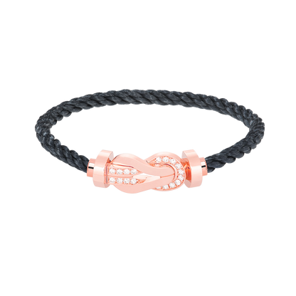 Lume Jewelry「チャンス ラージ 8 フィギュア バックル ハーフダイヤモンド ブレスレット ローズゴールド」