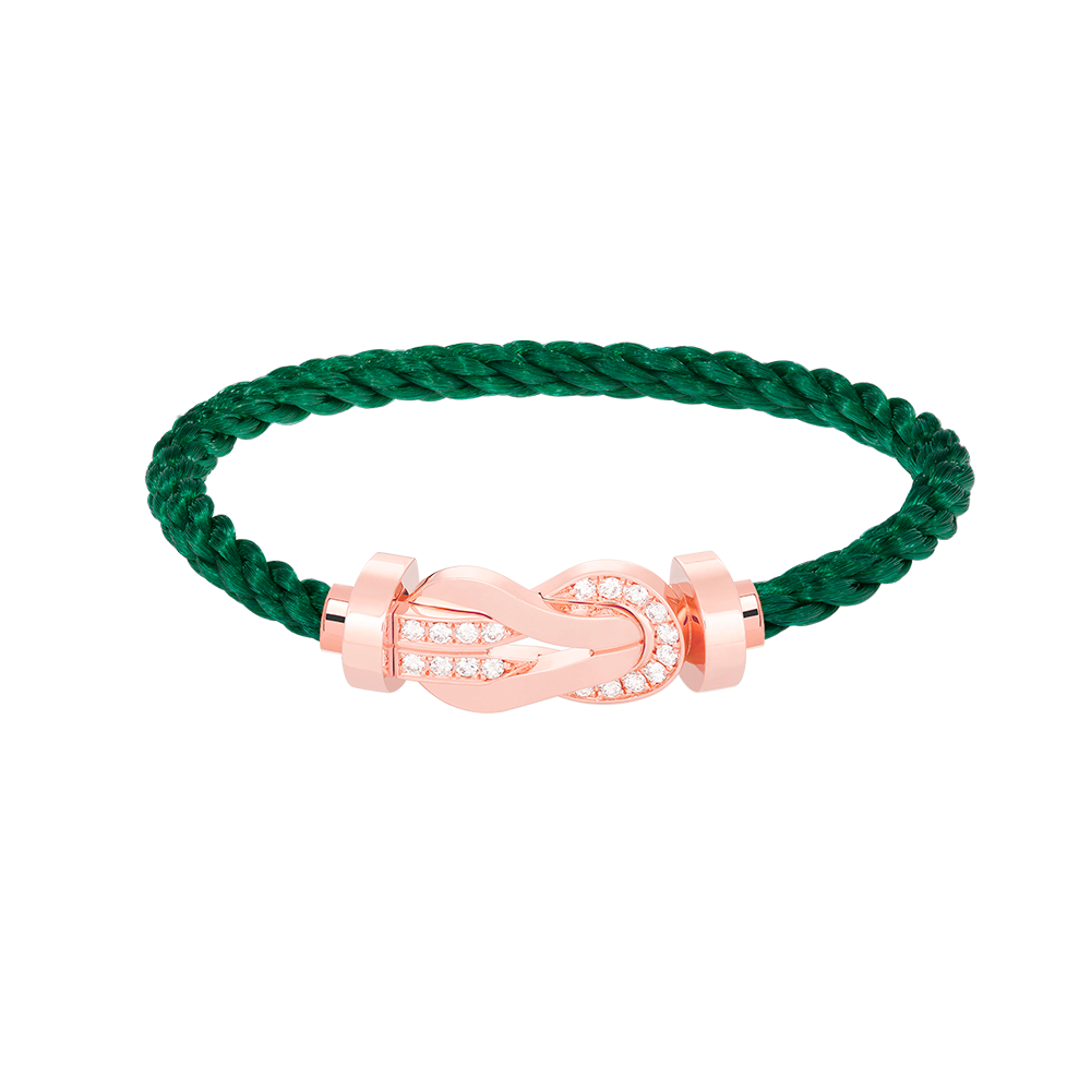 Lume Jewelry「チャンス ラージ 8 フィギュア バックル ハーフダイヤモンド ブレスレット ローズゴールド」