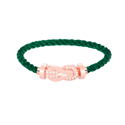 Lume Jewelry「チャンス ラージ 8 フィギュア バックル ハーフダイヤモンド ブレスレット ローズゴールド」
