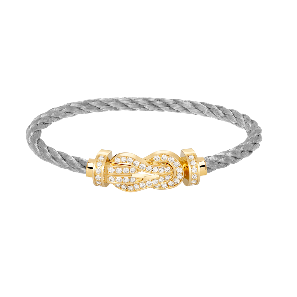Lume Jewelry CHANCE ラージ8フィギュアバックル フルダイヤモンドブレスレット ゴールド