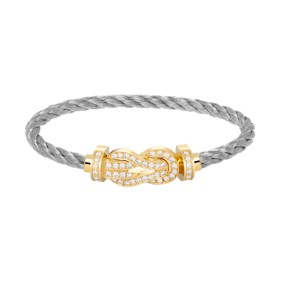 Lume Jewelry CHANCE ラージ8フィギュアバックル フルダイヤモンドブレスレット ゴールド