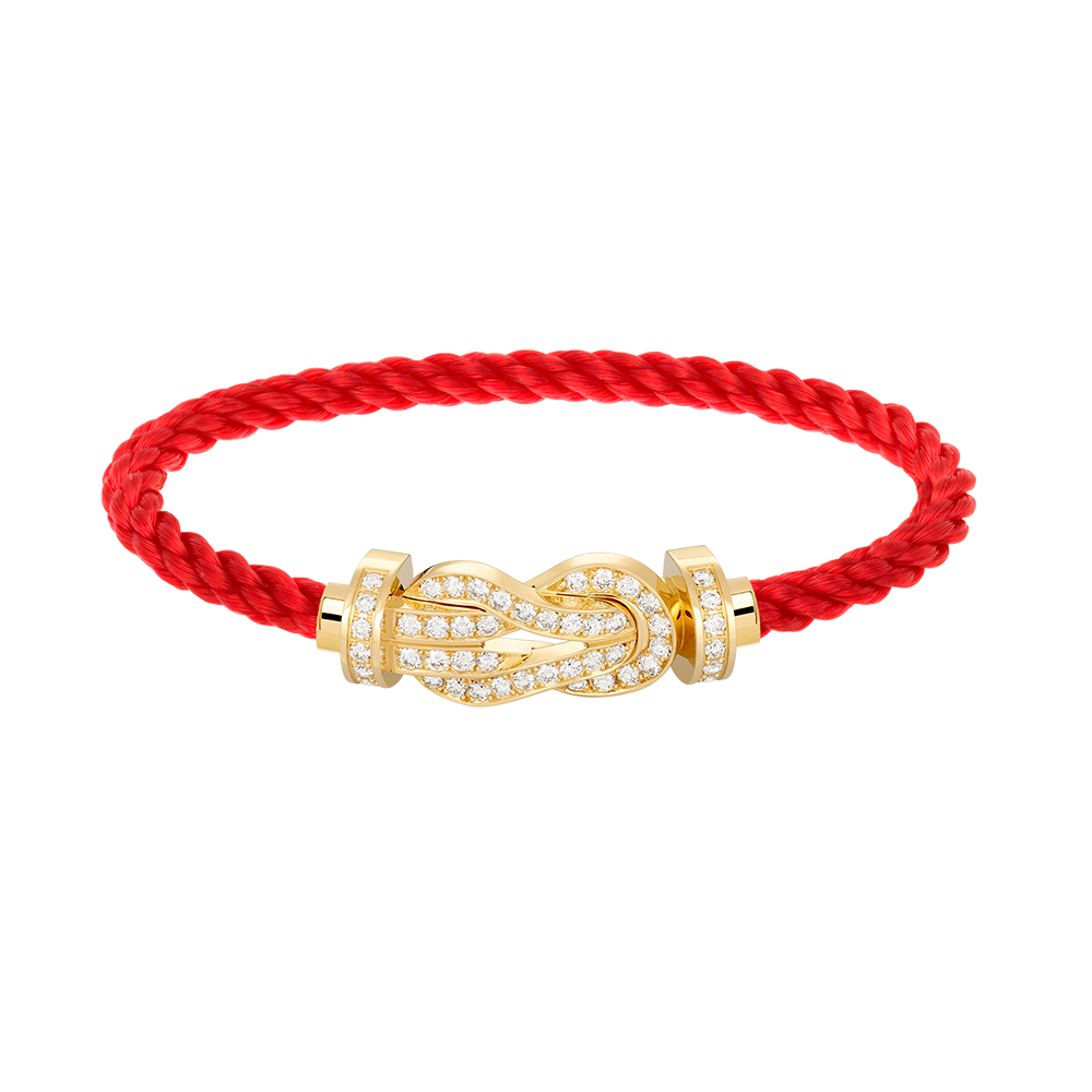 Lume Jewelry CHANCE ラージ8フィギュアバックル フルダイヤモンドブレスレット ゴールド