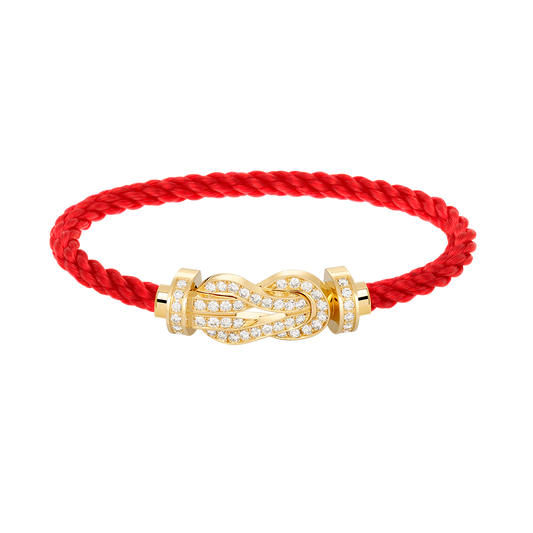 Lume Jewelry CHANCE ラージ8フィギュアバックル フルダイヤモンドブレスレット ゴールド