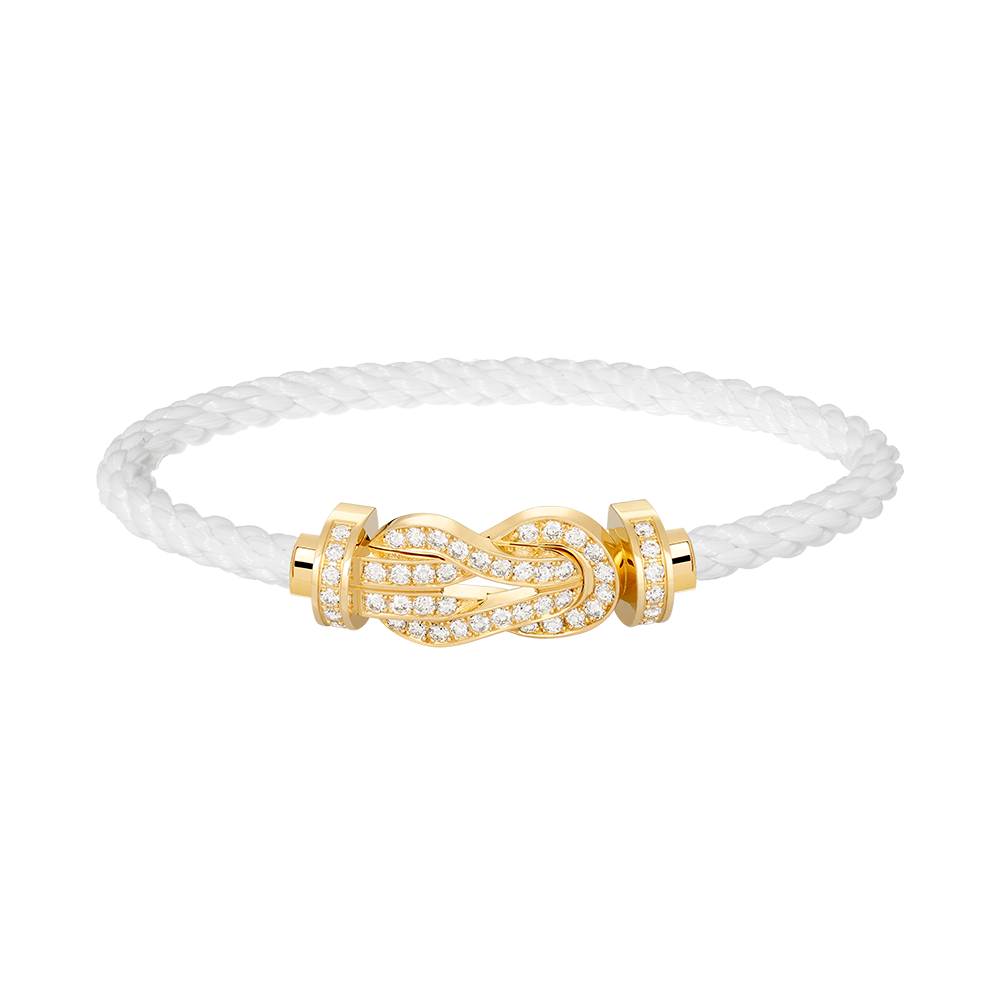 Lume Jewelry CHANCE ラージ8フィギュアバックル フルダイヤモンドブレスレット ゴールド
