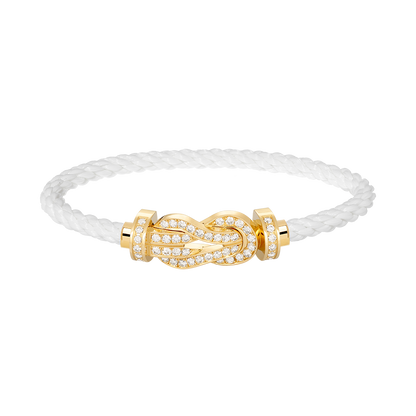 Lume Jewelry CHANCE ラージ8フィギュアバックル フルダイヤモンドブレスレット ゴールド