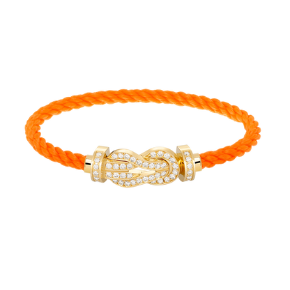 Lume Jewelry CHANCE ラージ8フィギュアバックル フルダイヤモンドブレスレット ゴールド