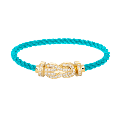 Lume Jewelry CHANCE ラージ8フィギュアバックル フルダイヤモンドブレスレット ゴールド