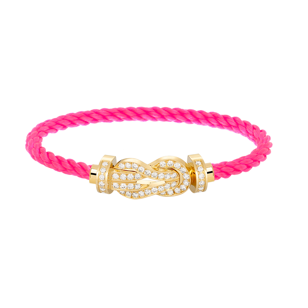 Lume Jewelry CHANCE ラージ8フィギュアバックル フルダイヤモンドブレスレット ゴールド