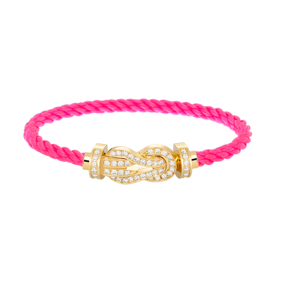 Lume Jewelry CHANCE ラージ8フィギュアバックル フルダイヤモンドブレスレット ゴールド