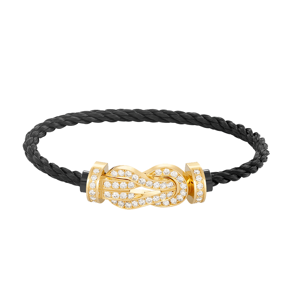 Lume Jewelry CHANCE ラージ8フィギュアバックル フルダイヤモンドブレスレット ゴールド