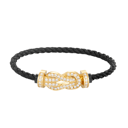 Lume Jewelry CHANCE ラージ8フィギュアバックル フルダイヤモンドブレスレット ゴールド