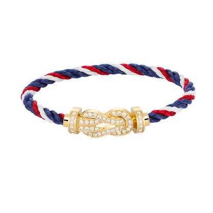 Lume Jewelry CHANCE ラージ8フィギュアバックル フルダイヤモンドブレスレット ゴールド