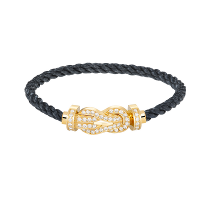 Lume Jewelry CHANCE ラージ8フィギュアバックル フルダイヤモンドブレスレット ゴールド