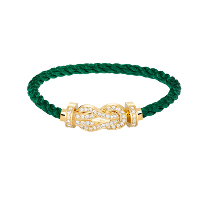 Lume Jewelry CHANCE ラージ8フィギュアバックル フルダイヤモンドブレスレット ゴールド
