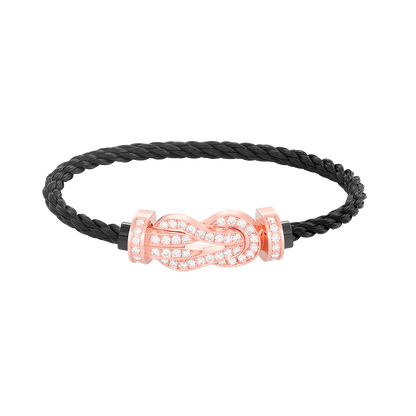 「Lume Jewelry」CHANCE LARGE 8字バックル フルダイヤモンド ブレスレット ローズゴールド