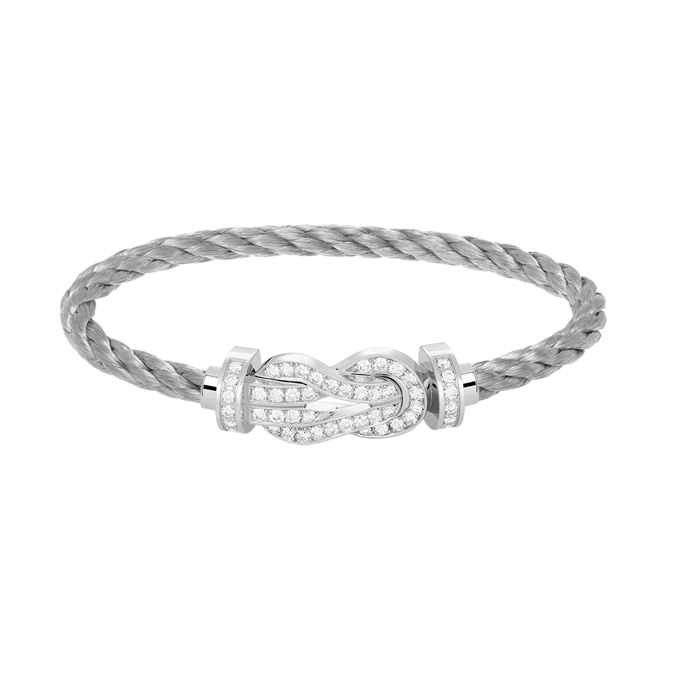 Lume Jewelry「CHANCE LARGE 8 フィギュアバックル フルダイヤモンドブレスレット シルバー」
