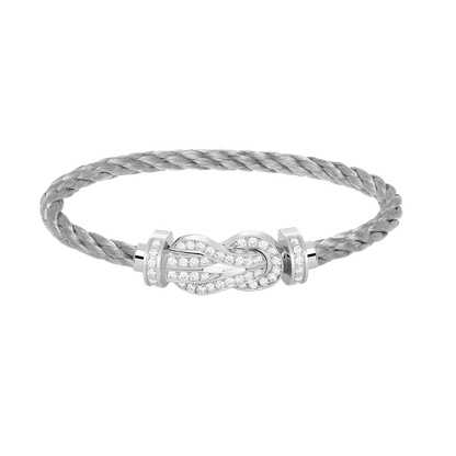 Lume Jewelry「CHANCE LARGE 8 フィギュアバックル フルダイヤモンドブレスレット シルバー」